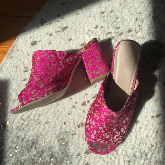 ASOS block heel floral mules - Picture 2 of 2